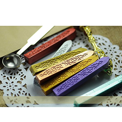 Yoption 12-Pack Sealing Wax Sticks With Wicks - Antique Gold, For Wax Seal Stamps, Letters, Invitations & Gift Wrapping - View #7