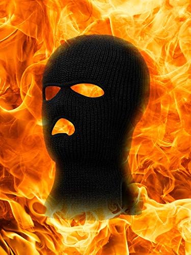 Colorful balaclava face mask for winter outdoor activities.