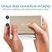 [Built-in Cables] OLALA S75 7500mAh Slide Power Bank Portable Charger with Apple MFi Lightning & USB Cables for iPhone, iPad, Samsung (Gold)