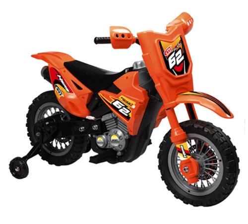 Vroom Rider VR098 Battery Operated 6V Dirt Bike, Orange