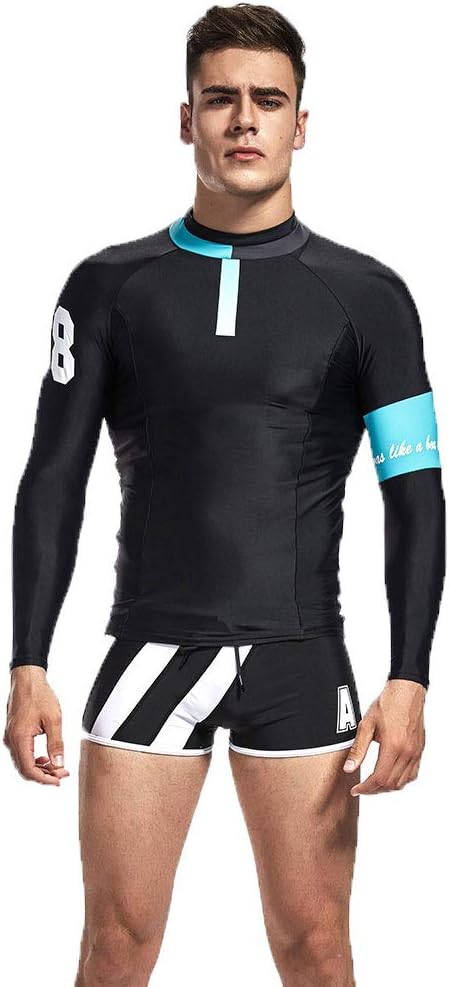 Camiseta Natacion Hombre Huayuzh Rashguard Camiseta De Manga