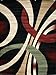 Feraghan/New City Brand New Contemporary Modern Wavy Circles Area Rug, 2' x 7', Black/Brown/Beige