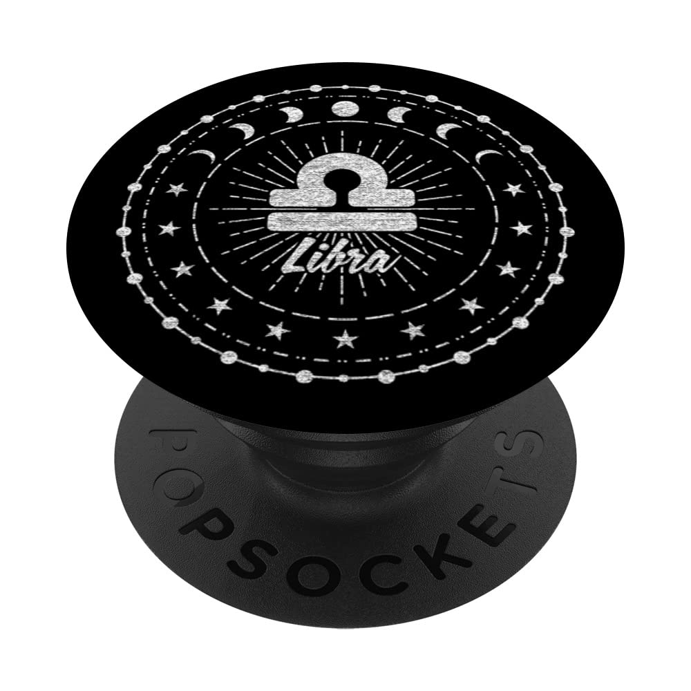 Celestial Libra Zodiac Symbol PopSockets Swappable PopGrip