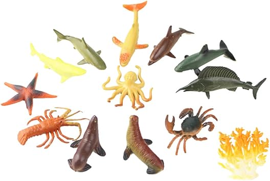 Yeahibaby Giocattolo Di Figura Animale Del Mare Insieme Del Modello Del Modello Delle Creature Dell Oceano Per 12pcs Dei Bambini Amazon It Giochi E Giocattoli