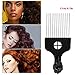 Borogo Afro Combs, 4-Pack Afro Pick w/ Black Fist - Metal African American Pick Comb Straight Hair Brush Hairdressing Styling Tool