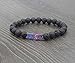 Men Women 8mm Lava Rock Hematite Diffuser Bracelet Elastic Natural Stone Yoga Beads Bracelet Bangle (Hematite - Colorful)