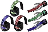 Weight Lifting Bar Straps with Wrist Support Wraps