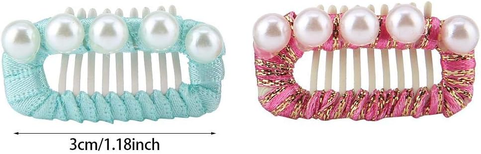 Pssopp 10Pcs Shiny Faux Pearl Dog and Cat Hair Clips Bows Cute Pet Hair Accessories for Grooming Headwear Headdress - Image 3