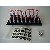 Amarine-made-8-Gang-Waterproof-Round-Rocker-Switch-Panel-Black-for-Boat-Marine-Bridge-Control-Push-Button-Circuit-Breakers-Overload-Protected-12v-24v