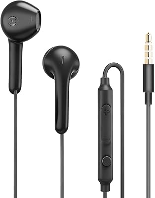MAS CARNEY 3.5mm Jack for Apple Earbuds Wired, Universal Comfort Fit with Mic for iPhone, Samsung, Android, Gaming, and Travel