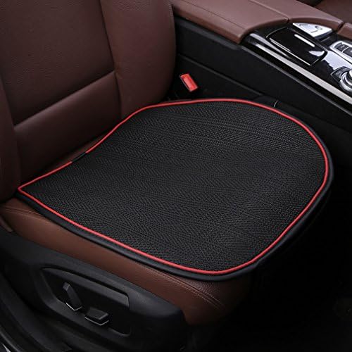 Car Seat Cushion,Breathable Comfort Car Drivers Seat Covers, Universal Car Interior Seat Protector Mat Pad Fit Most Car, Truck, Suv, or Van(Black&amp;Red Front Seat) …