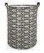 HIYAGON Large Storage Baskets,Waterproof Laundry Baskets,Collapsible Canvas Basket for Storage Bin for Kids Room,Toy Organizer,Home Decor,Baby Hamper(Grey Arrows)