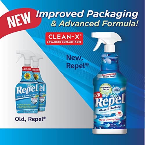 CleanX REPEL Glass & Surface Cleaner 32 fl. oz. Cleans & Repels