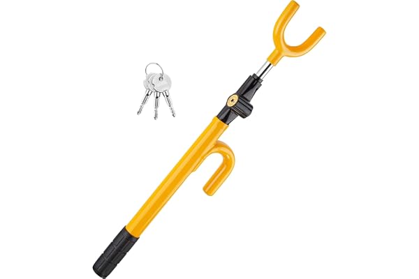 CARTMAN Car Steering Wheel Lock Car Anti-Theft Device, Upgrade Security The Club Steering Wheel Lock with Adjustable Length F