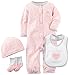 Carter's Baby Girls' 4 Piece Layette Set