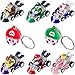 PantShop Mario Kart Cars Pull Backs Figure Set (6 pcs) and Keychains (2 pcs)