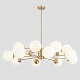 BOKT Gold Sputnik Chandelier 16-Light Globe Pendant