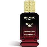 BellaVita Luxury OUD Dark Eau De Parfum (100ml) Unisex | Intense Arabian Perfume | Infused with Citrus, Grapefruit, Floral, Vetiver, Orris, Musky OUD | Arabic Dark Perfume for Women & Men