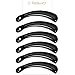 RC ROCHE ORNAMENT Womens Hair Banana Ponytail Holder Volume Secure Grip No Slip Comb Clincher Barrette Strong Hold Girls Ladies Clamp Clasp Beauty Clip, 6 Pack Count Medium Black