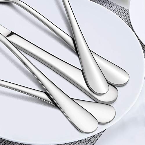 Silverware Set, 40-Piece Flatware Set, E-far Stainless Steel Eating Utensils Service for 8, Dinner Knives/Forks/Spoons, Simple & Classic Design, Mirror Polished & Dishwasher Safe