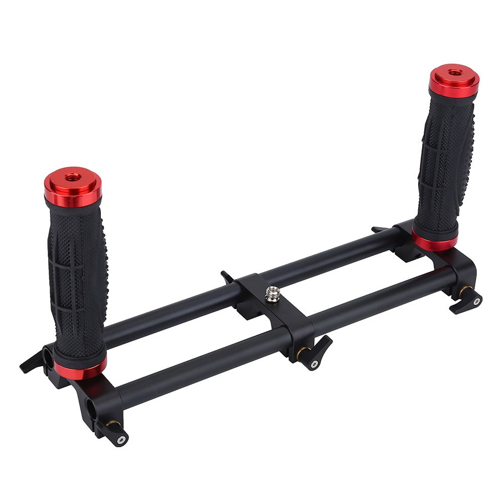 Dual Handle Gimbal,Richer-R Aluminum Alloy Dual Handheld Grip,Camera Dual Grip,Extender Handle Gimbal Stabilizer Rig Accessory for Zhiyun Feiyu MOZA Beholder