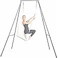FEBTECH Aerial Yoga Stand Frame – Heavy-Duty Steel Aerial Silks and Swing Stand, Supports Up to 550 lbs – Versatile for Yoga, Lyra Hoop, and Punching Bag