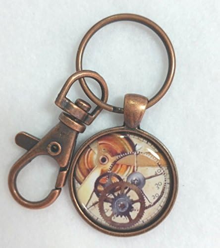 Gears Propeller Keychain Steampunk Key Ring FOB Accessory