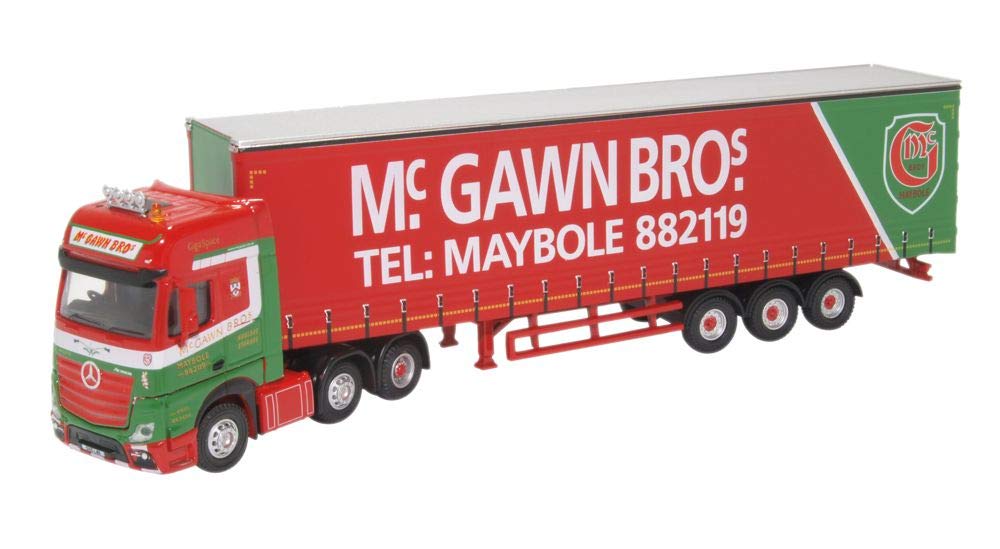 Oxford Diecast 1:76 Mercedes Actros GSC Curtainside McGawn Bros Collectable model 76MB007