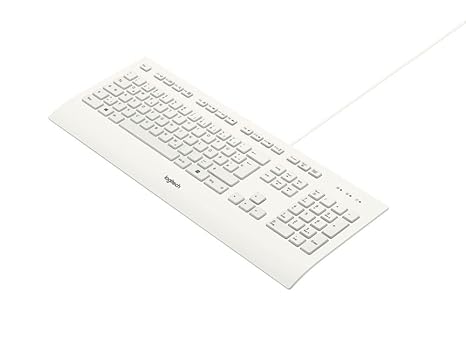 Logitech K280e Tastatur (Kabelgebunden, QWERTZ, Deutsche Layout) weiß