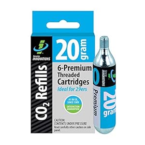 Slime Cycling CO2 cartridges 20 g draad 6-pack, zilver, 20 g, verpakking van 6 stuks