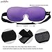 PrettyCare 3D Sleep Mask (Popular Ultra Violet Color with 2 Pack) Eye Mask for Sleeping - Contoured Night Blindfold for Airplane with EarPlugs & Yoga Silk Eye Bags for Travel, Best for Men Women