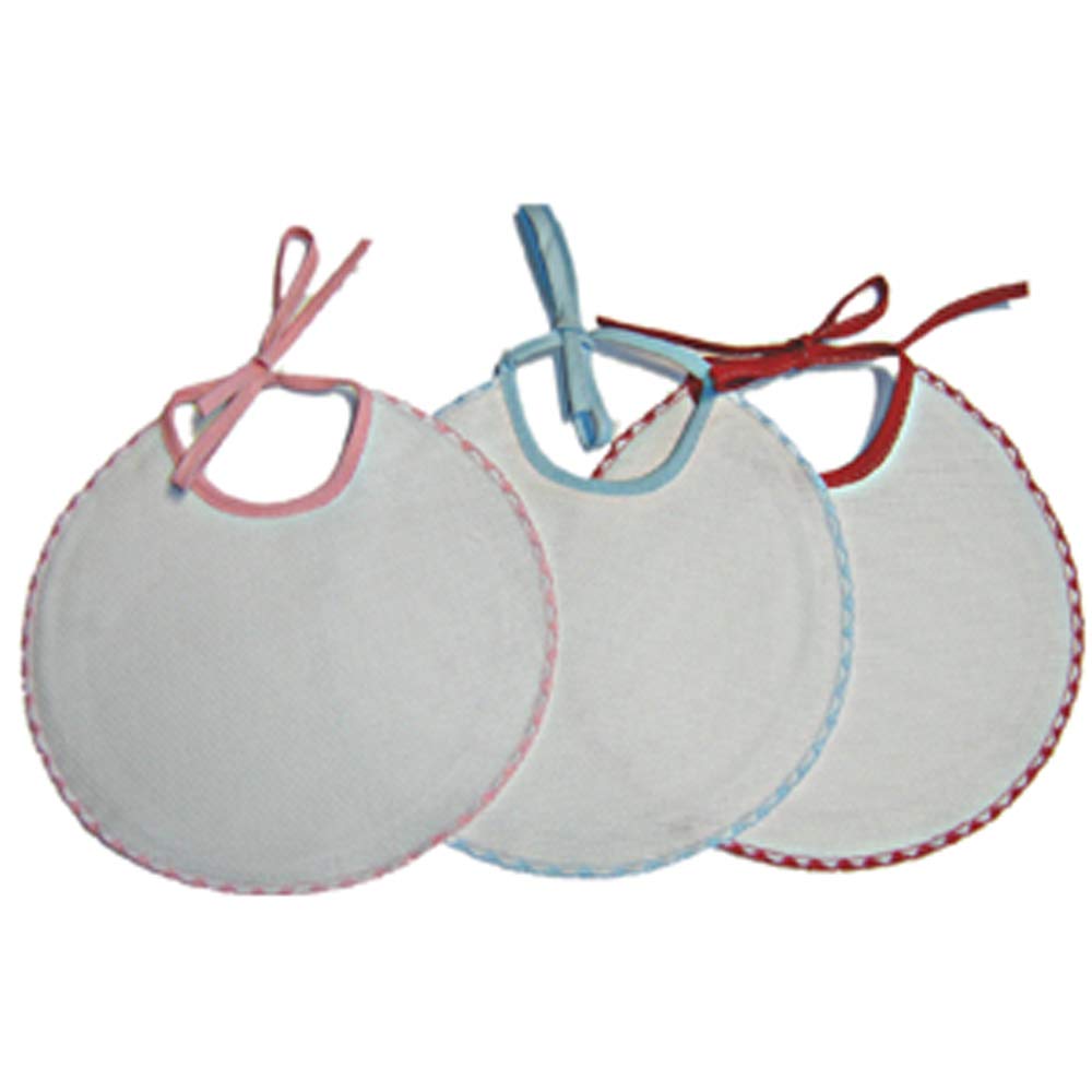 Bubabù BAV048 Dixi Embroidery Bibs with Ties 21 x 21 cm Made in Italy