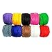 10 Pack Crochet Cotton Yarn Thread by Kurtzy- Plain Design in an Assortment of Colors - Threads for Knitting, Projects and Applique - 5 Grams - 514 Yards of Thread - High Quality Material