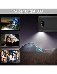 Cargador Portátil Power Bank 24000mAh 4 Puertos de Salida Gran Capacidad Batería Pack con Adaptador de Alimentación AC para iPhone, iPad, Samsung Galaxy, Android y otros dispositivos inteligentes, Negro