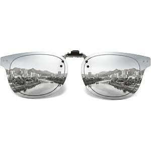 FF FRAZALA Polarized Clip on Sunglasses over Prescription Glasses 100% UV Protection Lenses Compact Fit for Men Women