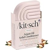Kitsch Argan Oil Conditioner Bar – Repairing Hair Conditioner for Damaged Hair, Anti-Frizz – Strengthening, Moisturizing Hair Care – Paraben, Silicone & Sulfate-Free – Made in USA - 2.7 oz | Repairing, for Women and Men, Made in USA
