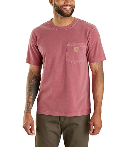 Carhartt Men's Durham Garment Dyed Logo Sweatshirt, Amber Terrain