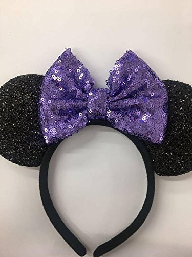 CLGIFT Purple Mickey Ears, Sparkly Mickey Ears, Daisy Mickey Ears, Tangled Mickey Ears, Minnie Ears, Lilac Mickey Ears