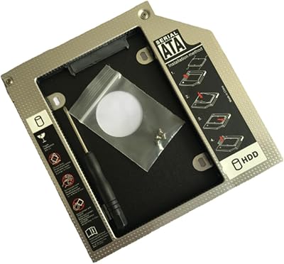 Myqqhbs 2.5-Inch SSD Bracket for Laptops with Optical Drive Bay 9mm Black