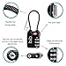 TSA Lock Combination Padlock - Suitcase Cable Lock TSA Luggage Locks Special Alloy (Black 4 Pack)