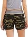 SweatyRocks Workout Yoga Shorts Pants Hot Shorts for Women Camouflage Olive Green Large