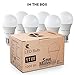 ALEXFIRST LED Lighting Bulbs 75 Watt equivalent 11W Light Bulbs 1000 Lumens Non-Dimmable A19 Base E26 (6-Pack Soft White(3000K))