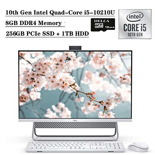 2020 Flagship Dell Inspiron 27 7790 All-in-One Desktop Computer, 27″ FHD IPS, 10th Gen Intel Quad-Core i5-10210U (Beat i7-7500U), 8GB DDR4 256GB PCIe SSD 1TB HDD, Win 10 + Delca 16GB Micro SD Card