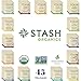 Stash Organic Tea Sampler - Assortment Variety Pack Gift Set - Black, White, Green & Herbal Tea Bags - 45 Count, 15 Flavors - /w Eco-Friendly Cotton Bag
