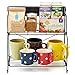 EZOWare Countertop Shelf, 2-Tier Standing Storage Organizer Spice Jars Bottle Holder for Kitchen Bathroom Cosmetic (Black)
