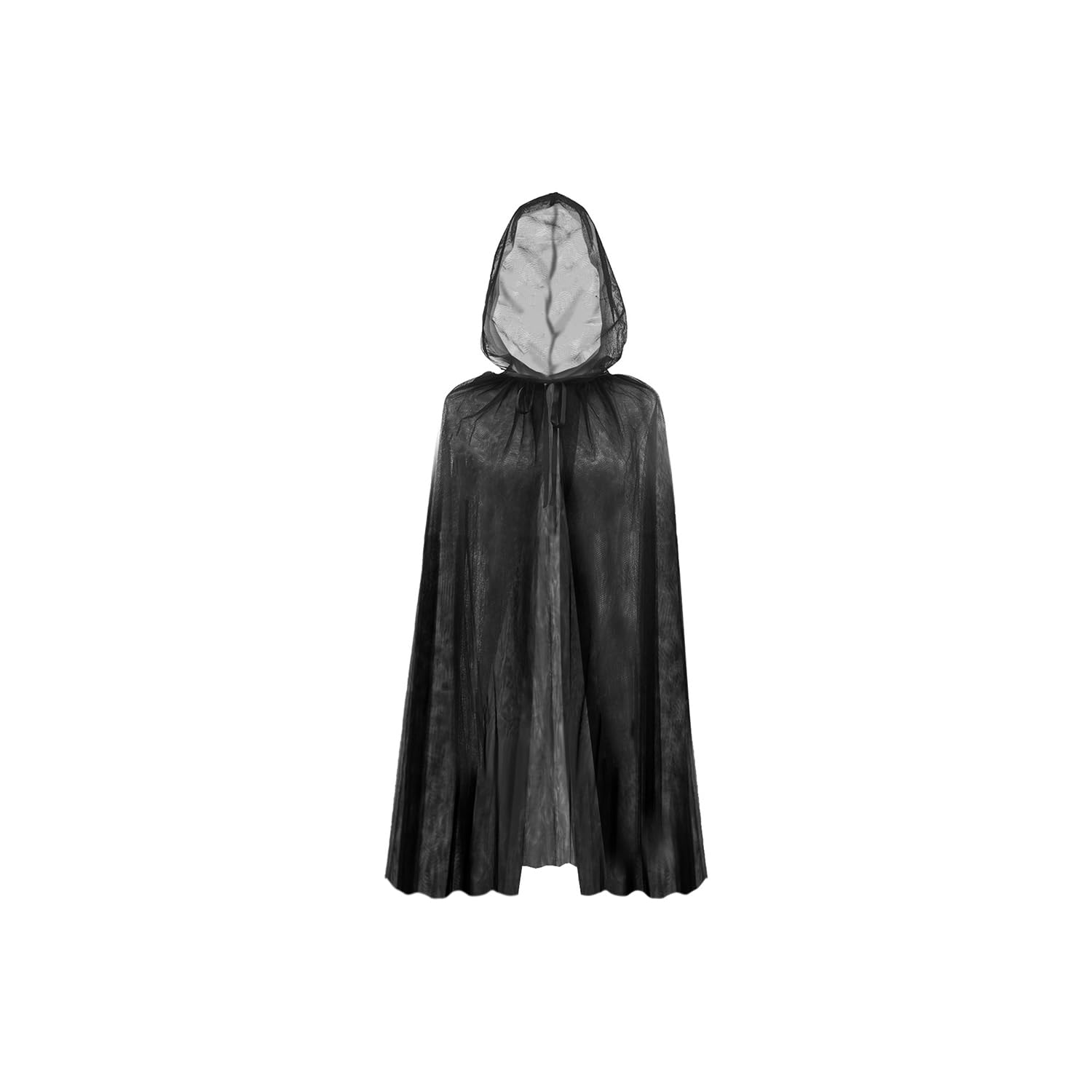 Mayplous Halloween Costume Cloak for Women Adult's Cosplay Tulle Cape Fancy Dress Hood Dress-up for Role Play (Night/90cm)