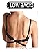 Women's Low Back Bra Converter 3 Hook Black Strap Extender for Backless Dresses