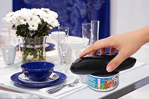 Electric Can Opener, Restaurant can opener, Smooth Edge Automatic Electric Can Opener! Chef's Best Choice (Black)