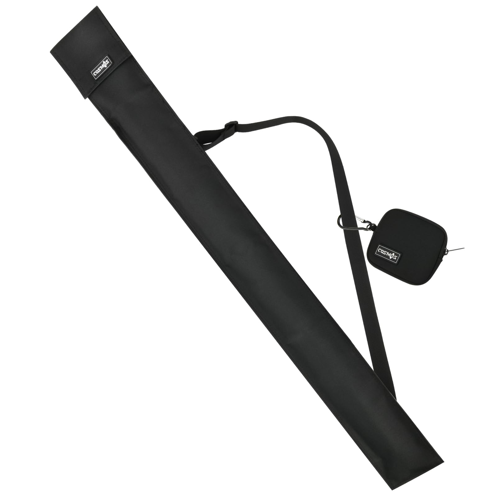 Cosmos Cue Stick Carrying Bag for 1/2 Billiard Stick Storage, 32 Inches Black Color, with Mini Zipper Storage Pouch
