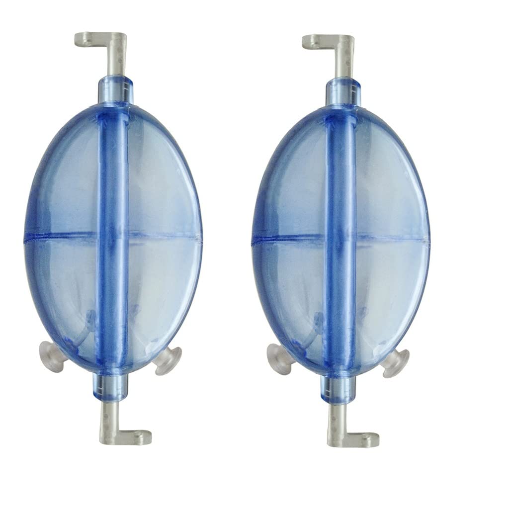 blntackle76 Set of 2 Water Balls Red, Yellow, Clear Oval 8.15, & 30 Grams, Bubble Water Ball Egg + Free Petri Sticker (Transparent 2 x 8 Grams)